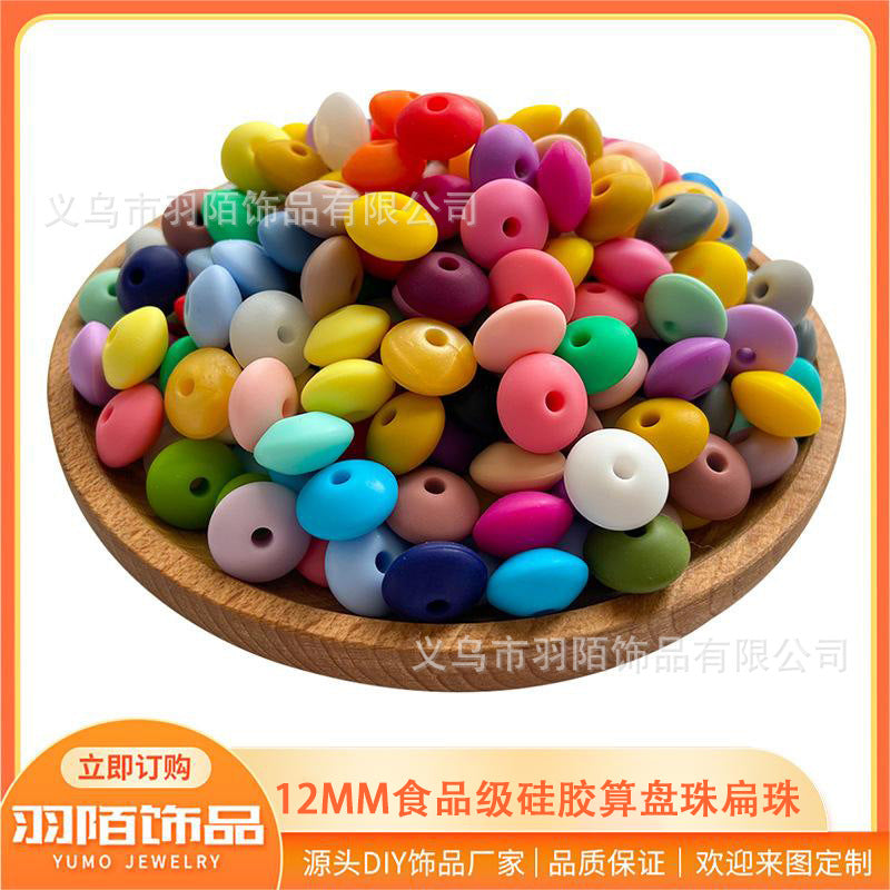 Wholesale 100PCS Silicone Abacus Beads
